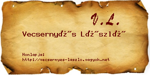 Vecsernyés László névjegykártya