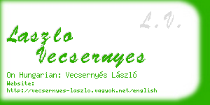 laszlo vecsernyes business card