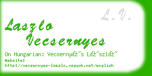 laszlo vecsernyes business card